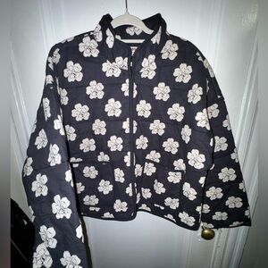 NWOT - Free People Floral Puffer Jacket